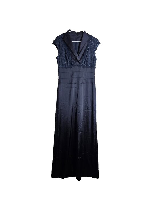 Adrianna Papell Dresses & Skirts - Adrianna Papell Occasions Gown 10 Navy Beaded Lace Formal Evening Mother Bride